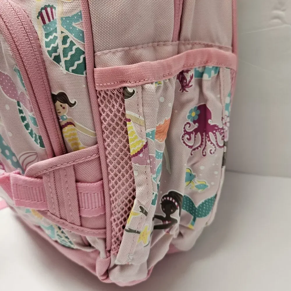 Pottery Barn Kids Small Mermaid Backpack Pink 15x12x6 Glow in Dark